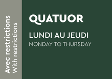 Quatuor avec voiturettes 2026 - lundi au jeudi avec restrictions