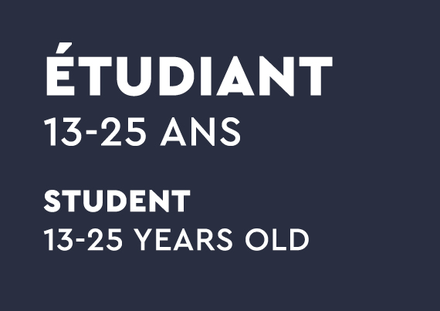 Billet Demi-Journée - Etudiant (13 a 25 ans)