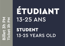 Student 13-25 years old - Ticket 3H PM