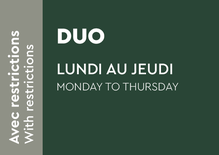 Duo 2026 - Lundi au jeudi avec restrictions