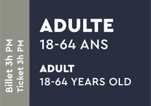 Adult 18-64 years old - Ticket 3H PM