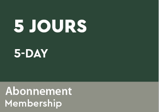 Abonnement Golf 5 jours 2026