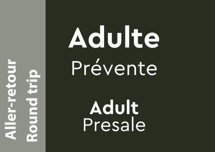 Billet Adulte - Prévente