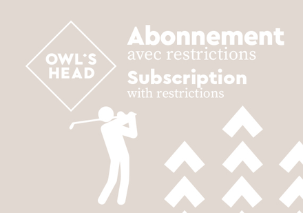 Golf membership with restrictions 2022